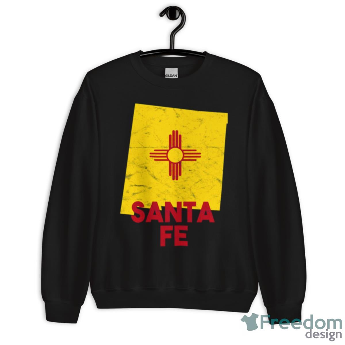 Santa Fe New Mexico Map Shaped State Flag Shirt - Unisex Crewneck Sweatshirt Santa Fe New Mexico Map Shaped State Flag Shirt - Unisex Crewneck Sweatshirt