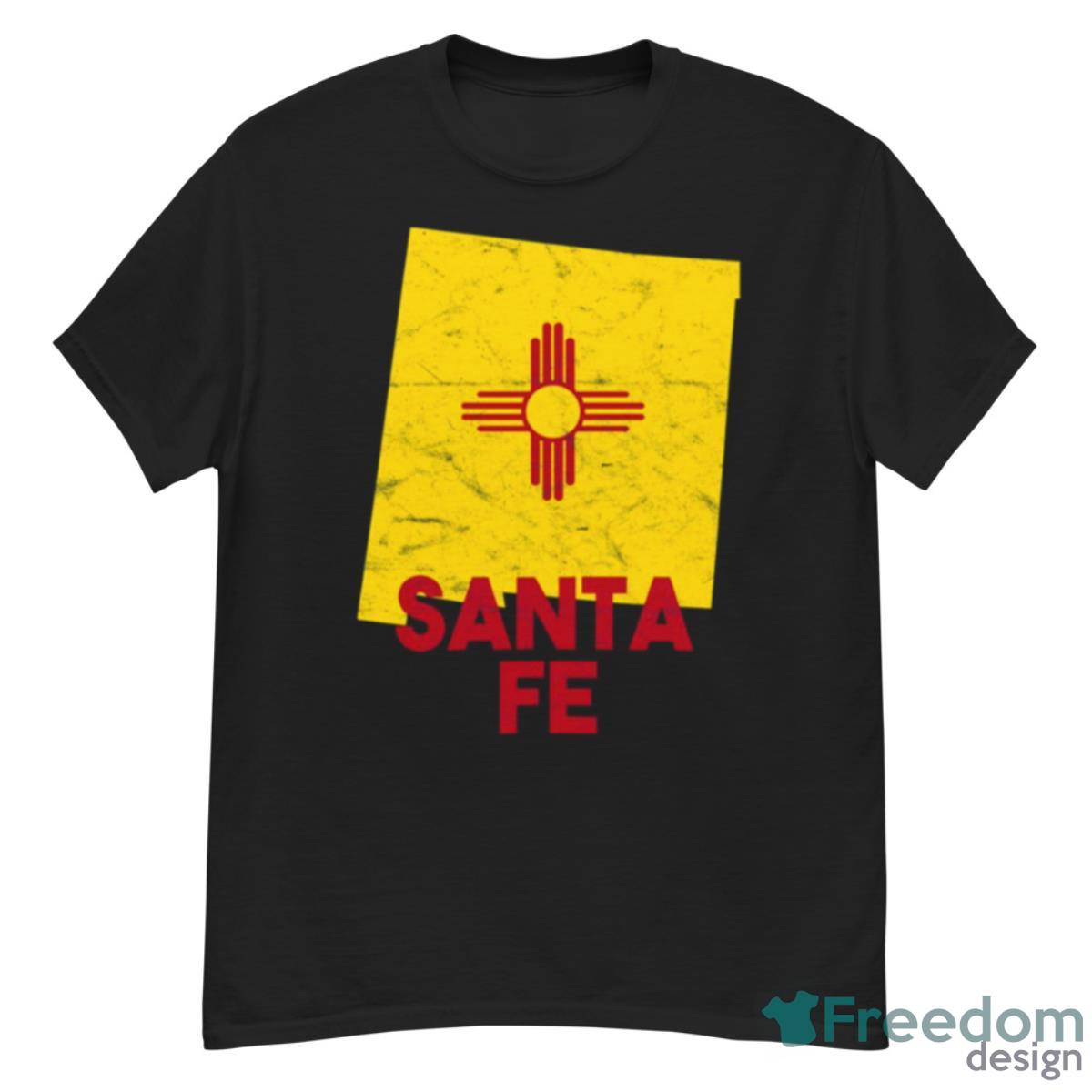 Santa Fe New Mexico Map Shaped State Flag Shirt - G500 Men’s Classic T-Shirt