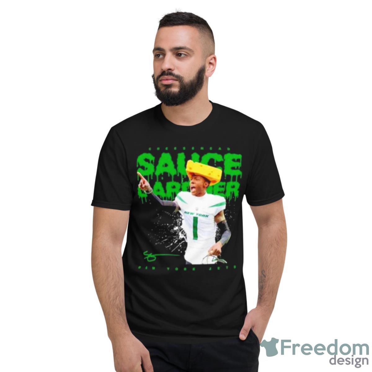 Sauce Gardner New York Jets Cheesehead Shirt - Short Sleeve T-Shirt