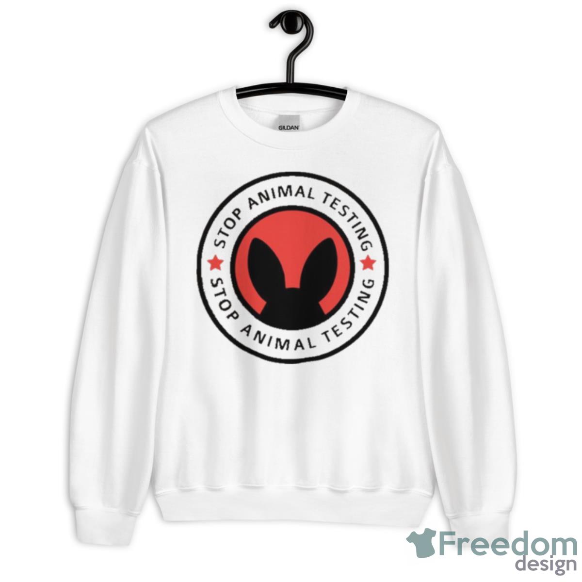 Save The Rabbits Stop Animal Testing Shirt - Unisex Heavy Blend Crewneck Sweatshirt