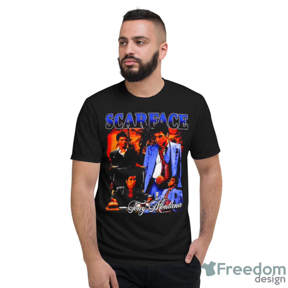 Scarface Tony Montana Picture Collage Shirt - Short Sleeve T-Shirt