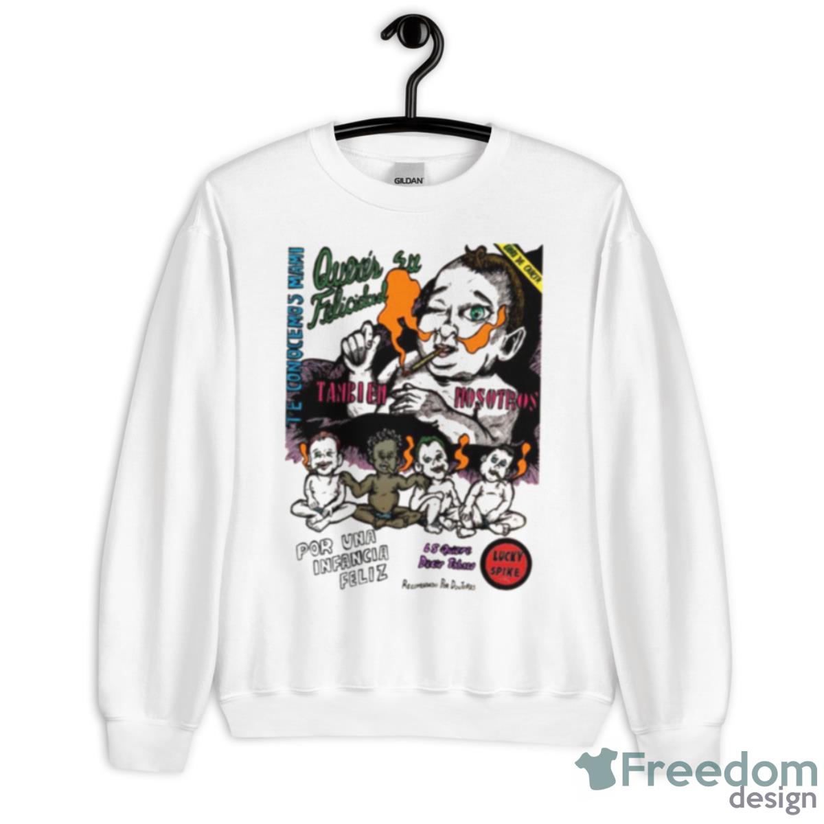 Scary Design Lucky Strike Strike Shirt - Unisex Heavy Blend Crewneck Sweatshirt