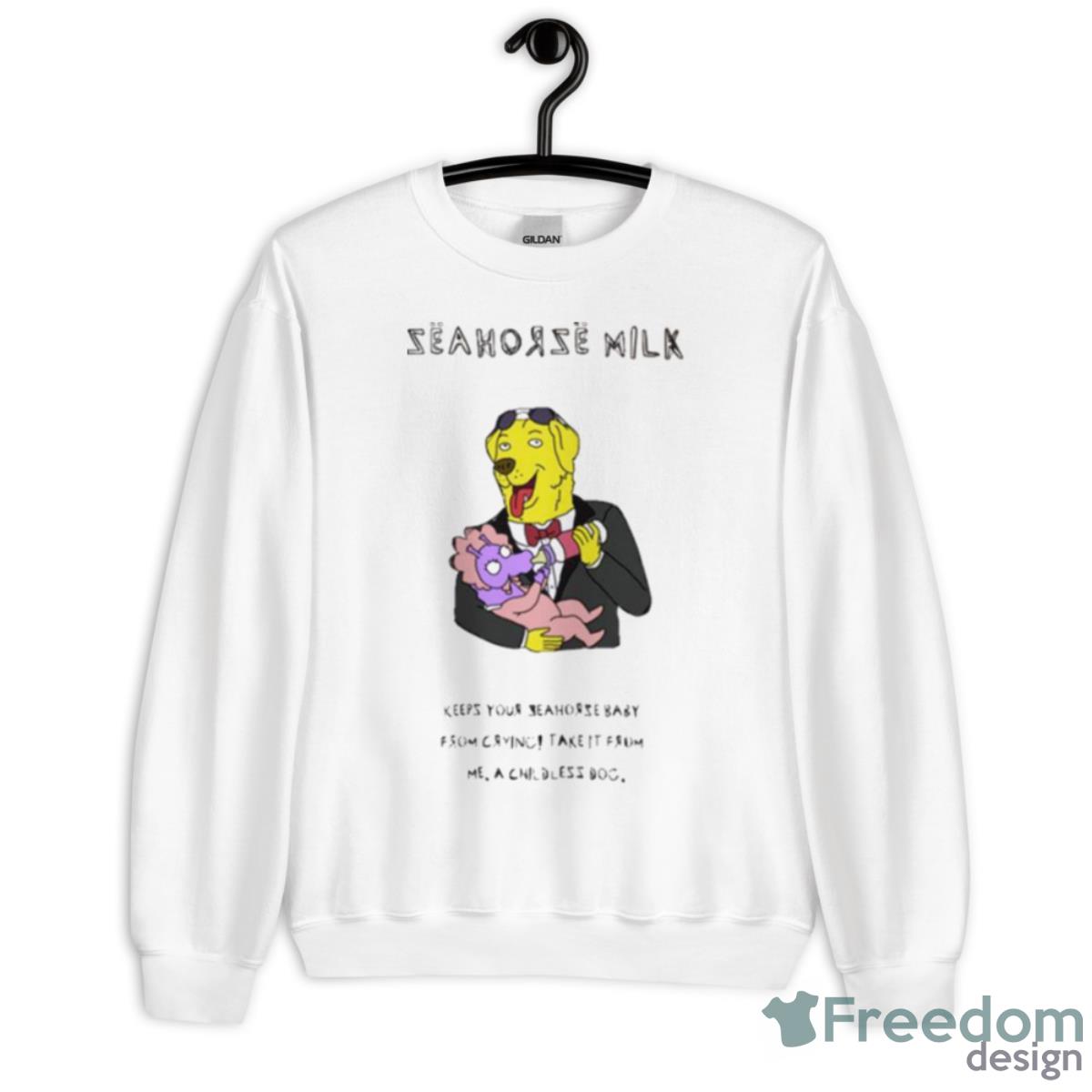 Seahorse Milk Bojack Horseman Shirt - Unisex Heavy Blend Crewneck Sweatshirt