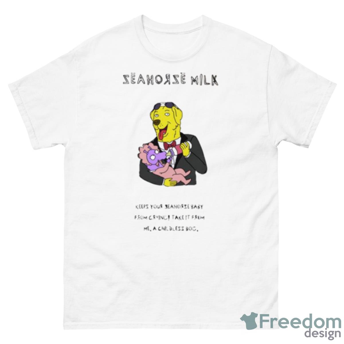 Seahorse Milk Bojack Horseman Shirt - 500 Men’s Classic Tee Gildan