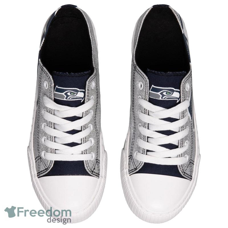 Seattle Seahawks NFL Men And Women Glitter Low Top Canvas Shoes For Fans - Seattle Seahawks NFL Womens Glitter Low Top Canvas Shoes_3 Seattle Seahawks NFL Men And Women Glitter Low Top Canvas Shoes For Fans - Seattle Seahawks NFL Womens Glitter Low Top Canvas Shoes_3