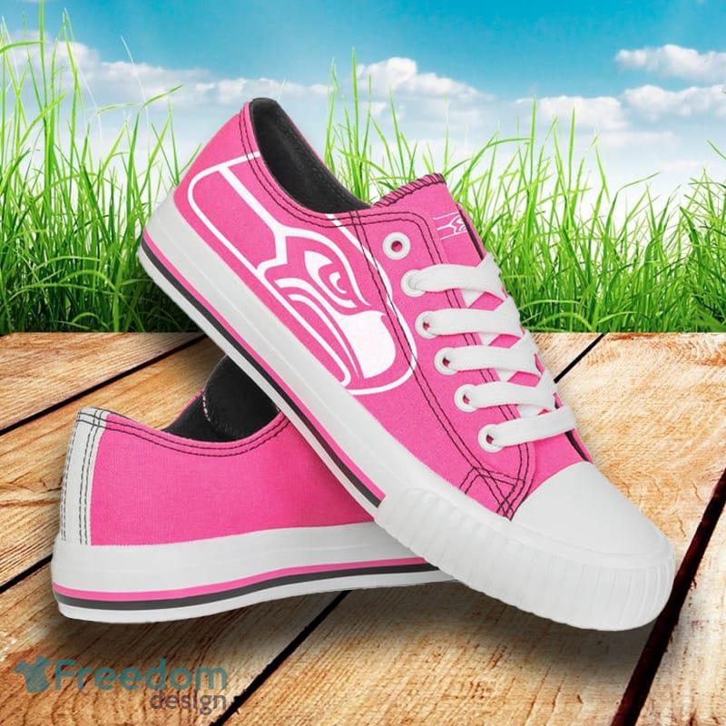 Seattle Seahawks NFL Men And Women Highlights Low Top Canvas Shoe For Fans - Seattle Seahawks NFL Womens Highlights Low Top Canvas Shoe_1