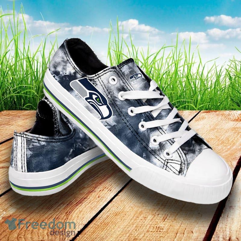 Seattle Seahawks NFL Men And Women Low Top Tie-Dye Canvas Shoes For Fans -  Freedomdesign