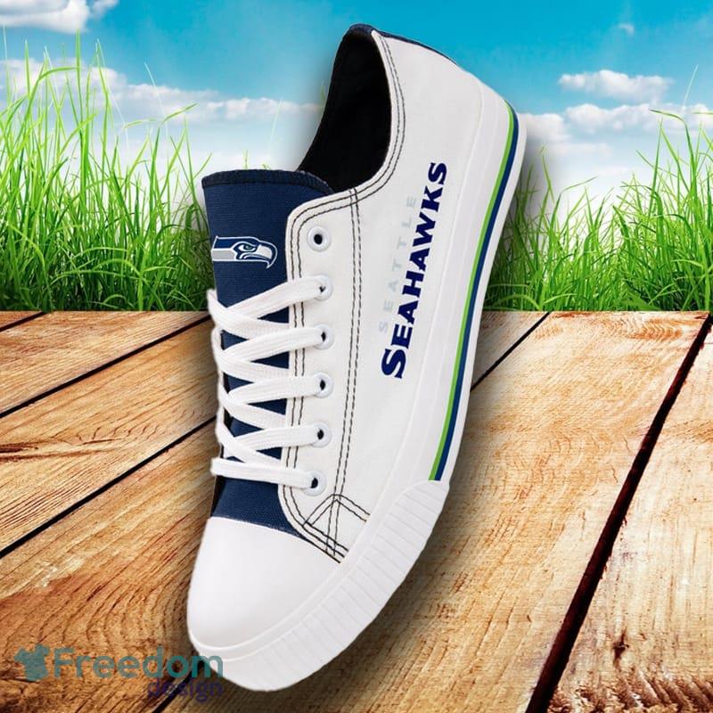 Seattle Seahawks NFL Men And Women Low Top White Canvas Shoes For Fans - Seattle Seahawks NFL Mens Low Top White Canvas Shoes_4 Seattle Seahawks NFL Men And Women Low Top White Canvas Shoes For Fans - Seattle Seahawks NFL Mens Low Top White Canvas Shoes_4