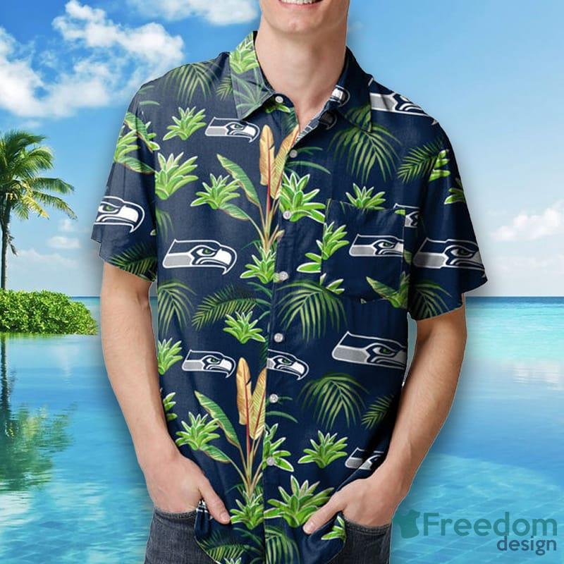 Seattle Seahawks NFL Mens Victory Vacay Hawaiian Shirt - Freedomdesign