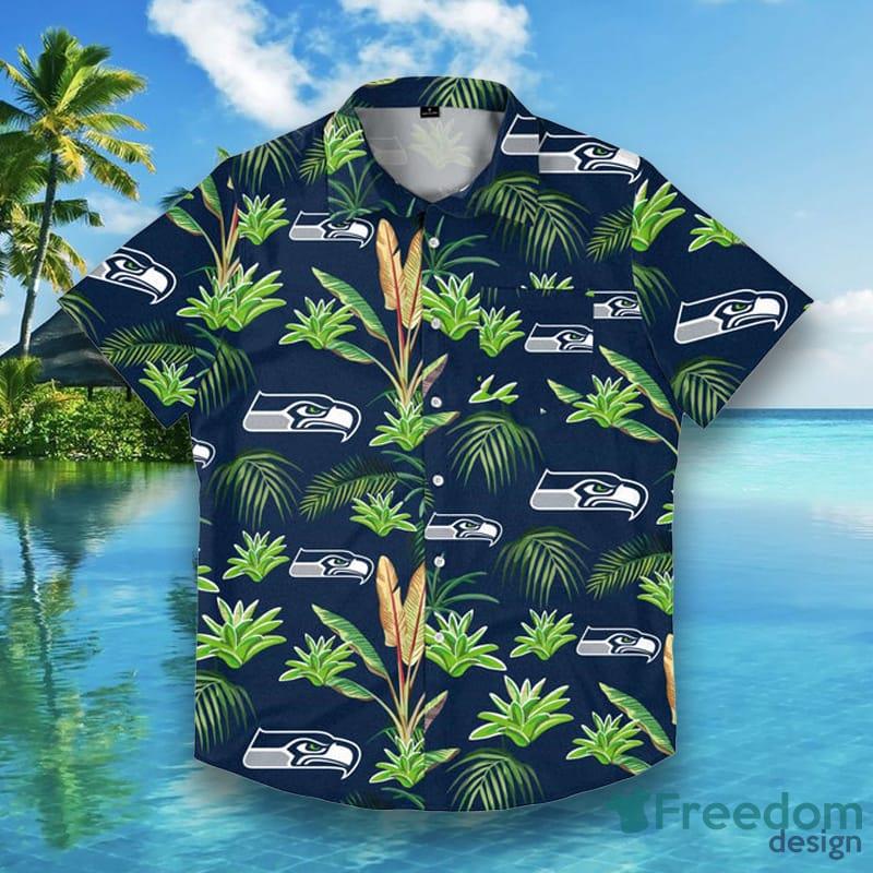 Seattle Seahawks NFL Mens Hawaiian Button Up Shirt