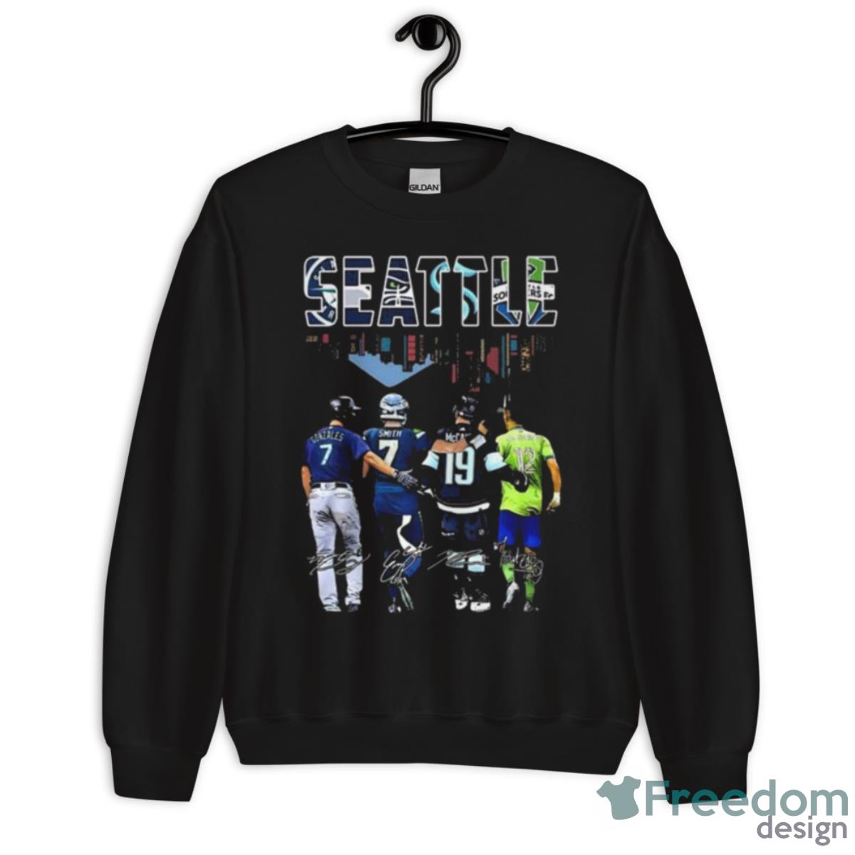 Seattle Sports Gonzales Smith McCanny Signatures Shirt - Unisex Crewneck Sweatshirt Seattle Sports Gonzales Smith McCanny Signatures Shirt - Unisex Crewneck Sweatshirt