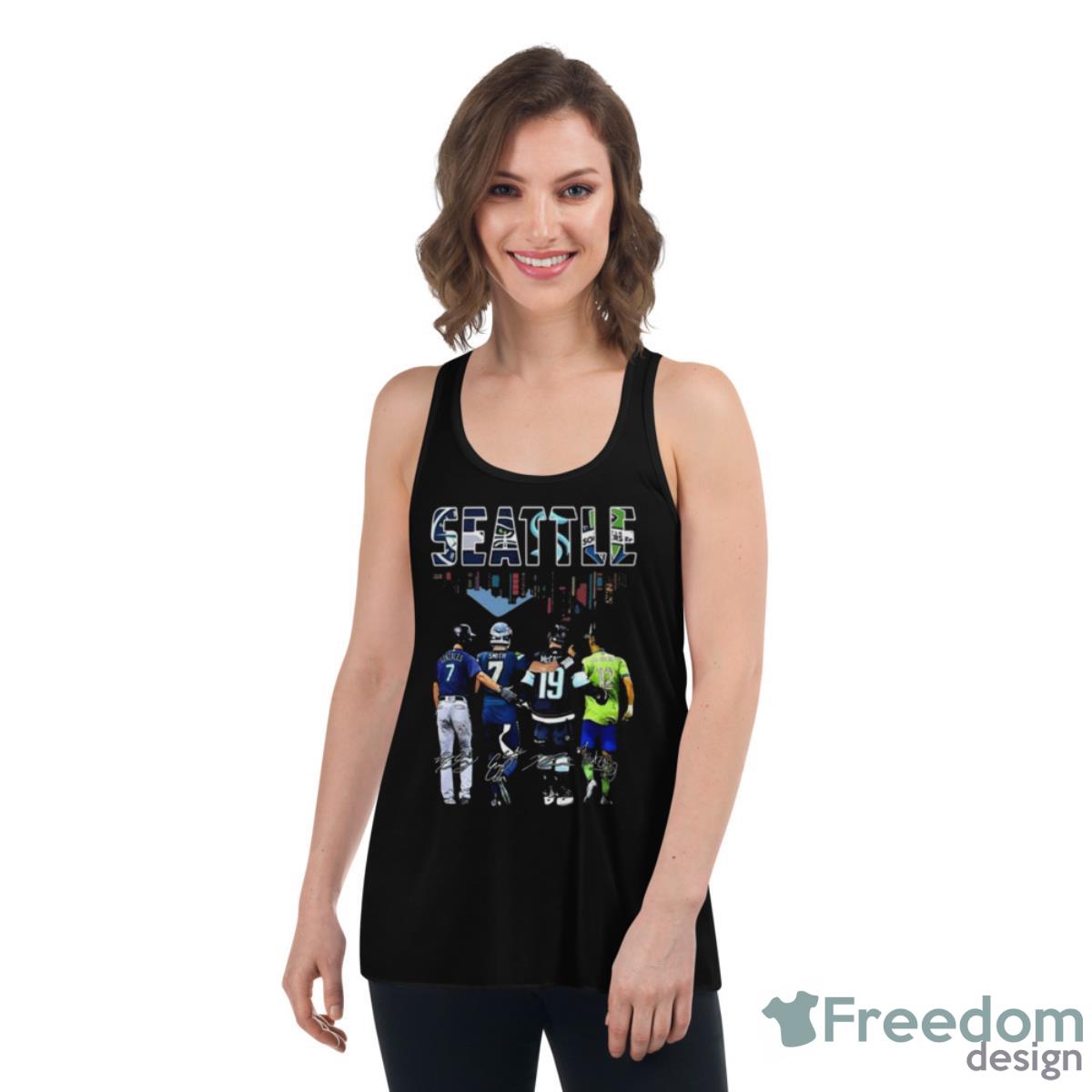 Seattle Sports Gonzales Smith McCanny Signatures Shirt - Womens Flowy Racerback Tank Seattle Sports Gonzales Smith McCanny Signatures Shirt - Womens Flowy Racerback Tank