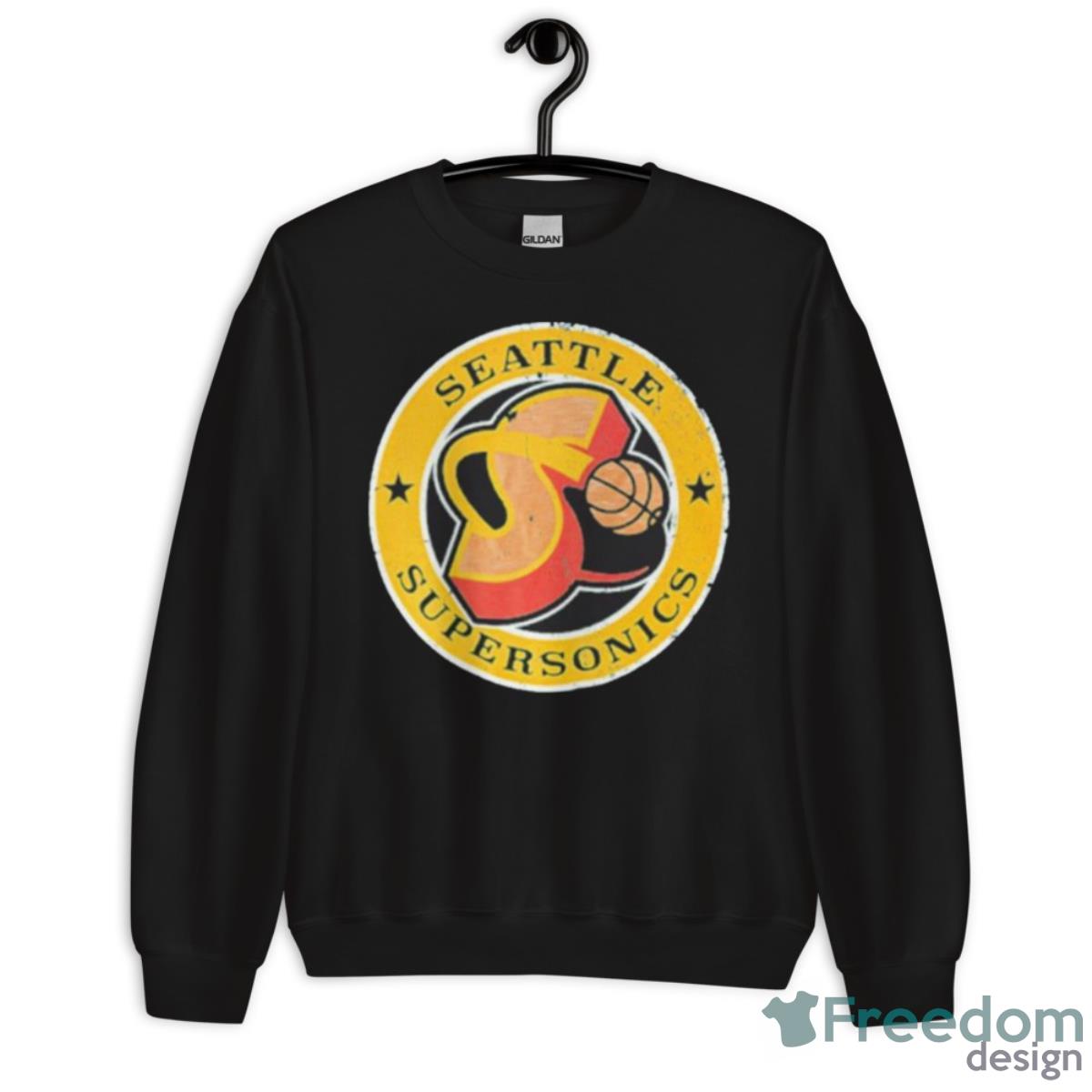 Seattle SuperSonics Orbit Badge Shirt - Unisex Crewneck Sweatshirt Seattle SuperSonics Orbit Badge Shirt - Unisex Crewneck Sweatshirt