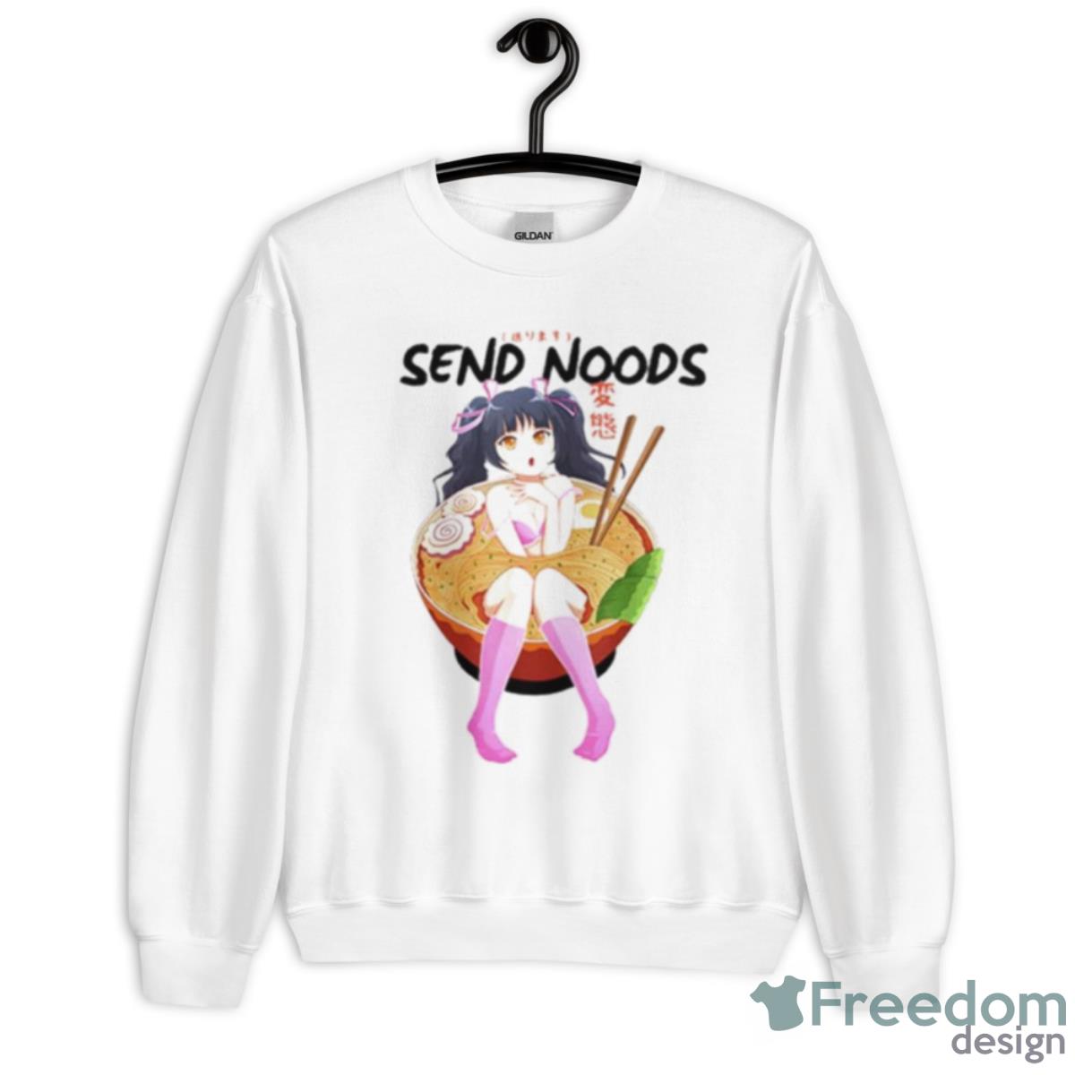 Send Noods Ramen Noodle Bowl Anime HentaI Shirt - Unisex Heavy Blend Crewneck Sweatshirt