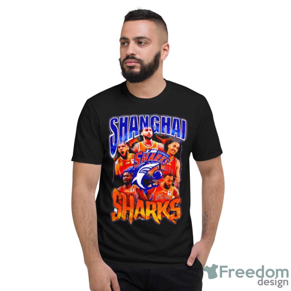 Shanghai Sharks Players Picture Collage Shirt - Short Sleeve T-Shirt