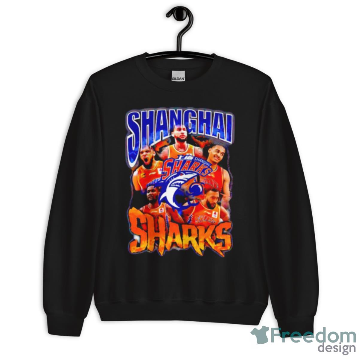 Shanghai Sharks players picture collage shirt - Limotees