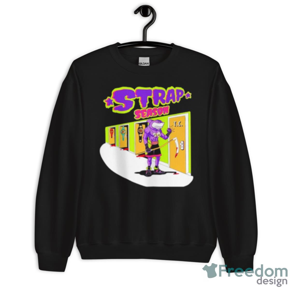 Shark Strap Season Shirt image Shark Strap Season Shirt - Unisex Crewneck Sweatshirt
