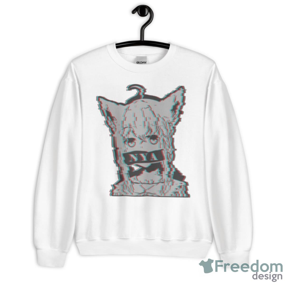 Shirakami Fubuki Hololive Glintch Shirt - Unisex Heavy Blend Crewneck Sweatshirt