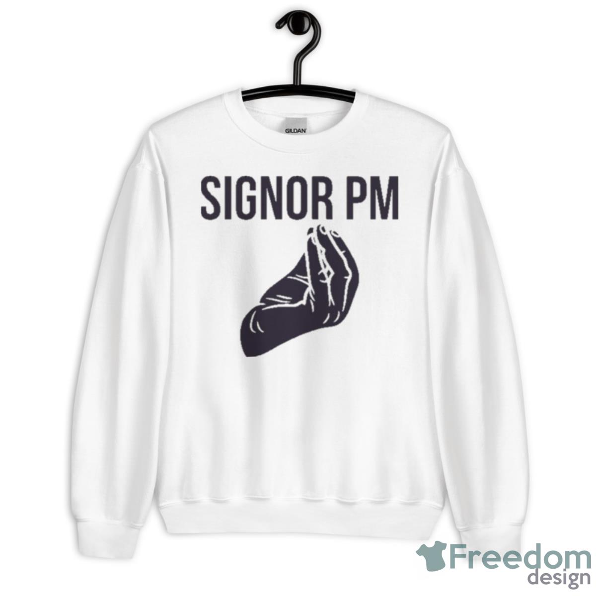 Signor Pm Hand Gesture Shirt - Unisex Heavy Blend Crewneck Sweatshirt