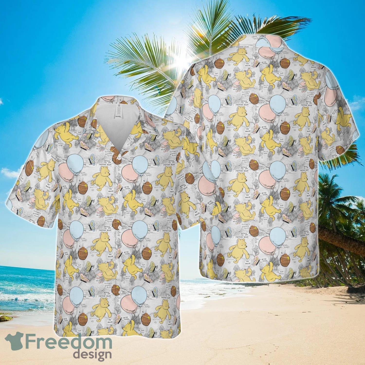 Silly Old Bear - Winnie The Pooh Inspired Men's Button Down Hawaiians Shirt Product Photo 1