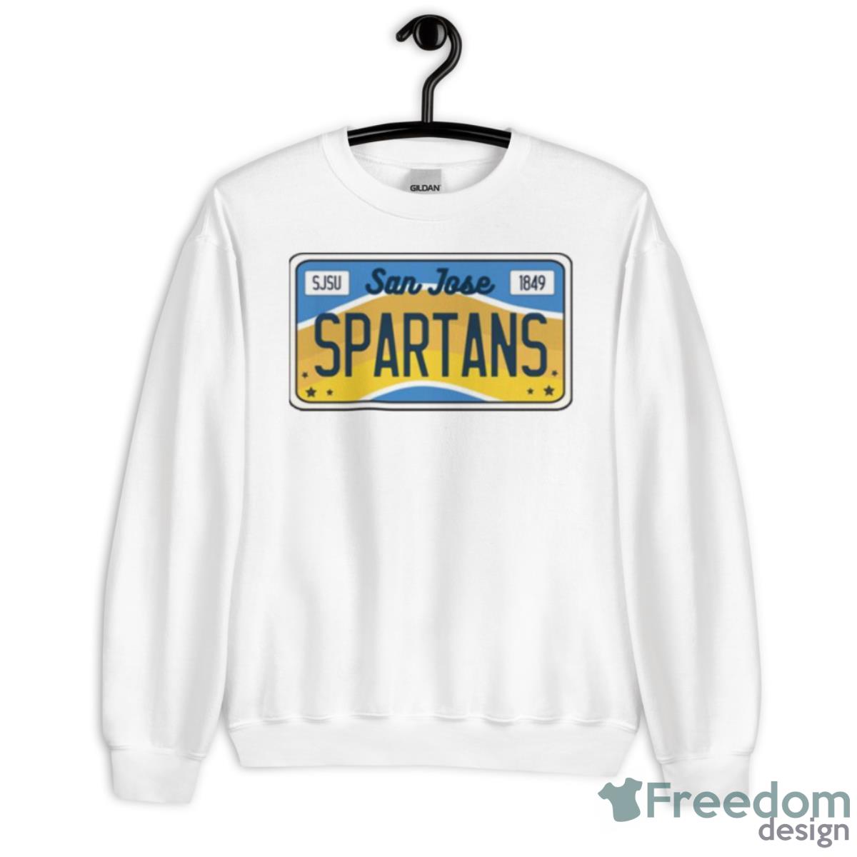 Sjsu License Plate San Jose State Shirt - Unisex Heavy Blend Crewneck Sweatshirt