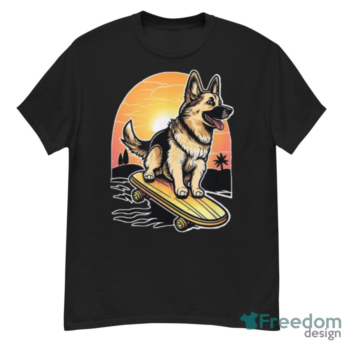 Skateboarding German Shepherd Shirt - G500 Men’s Classic T-Shirt