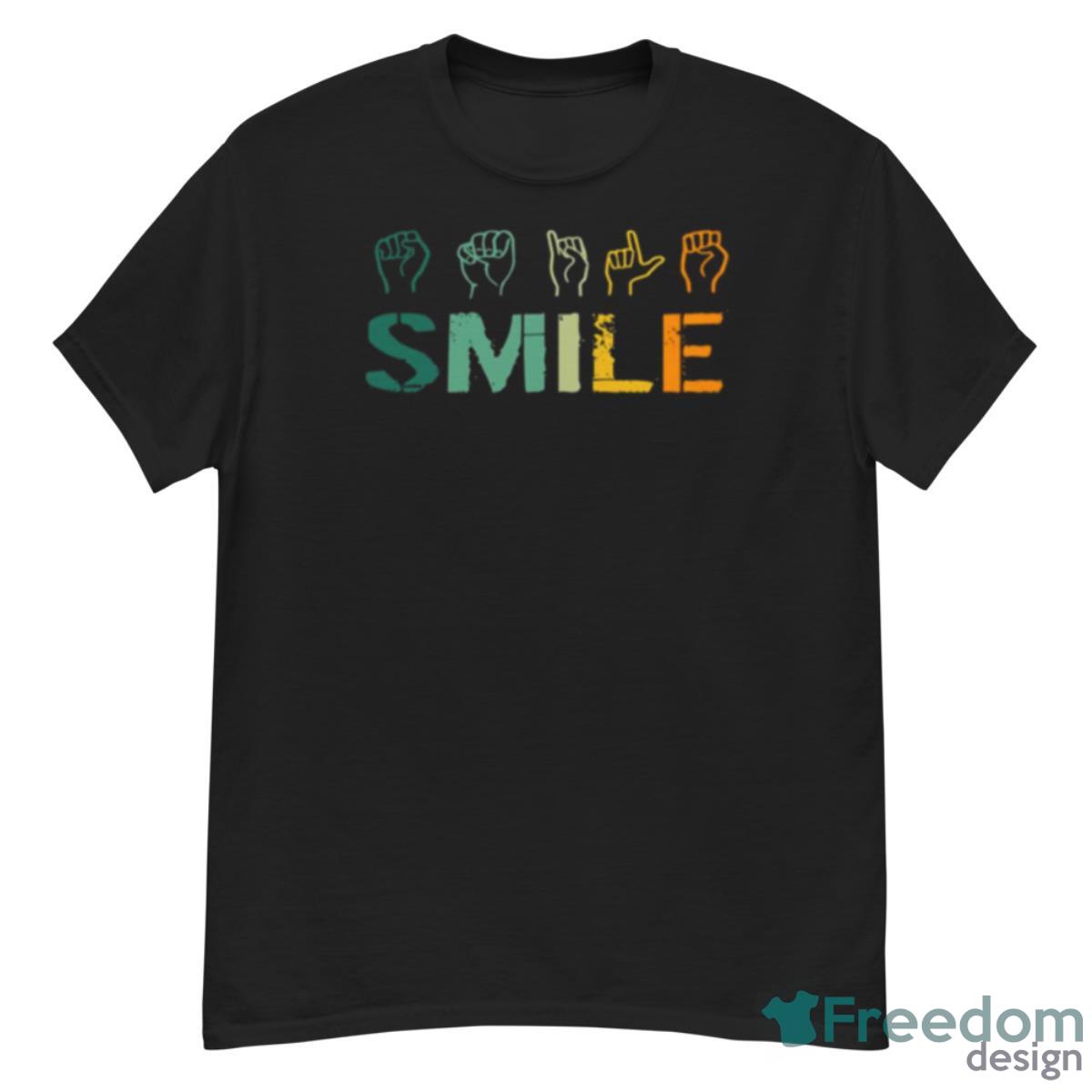 Smile Hand Sign Language Teachers Melanin Shirt - G500 Men’s Classic T-Shirt