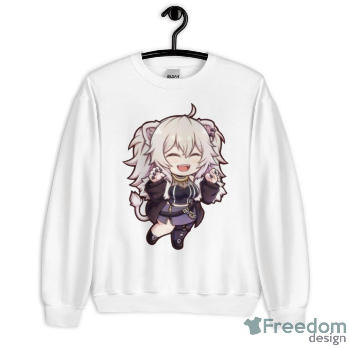 Smiling Hololive Shishiro Botan Shirt - Unisex Heavy Blend Crewneck Sweatshirt