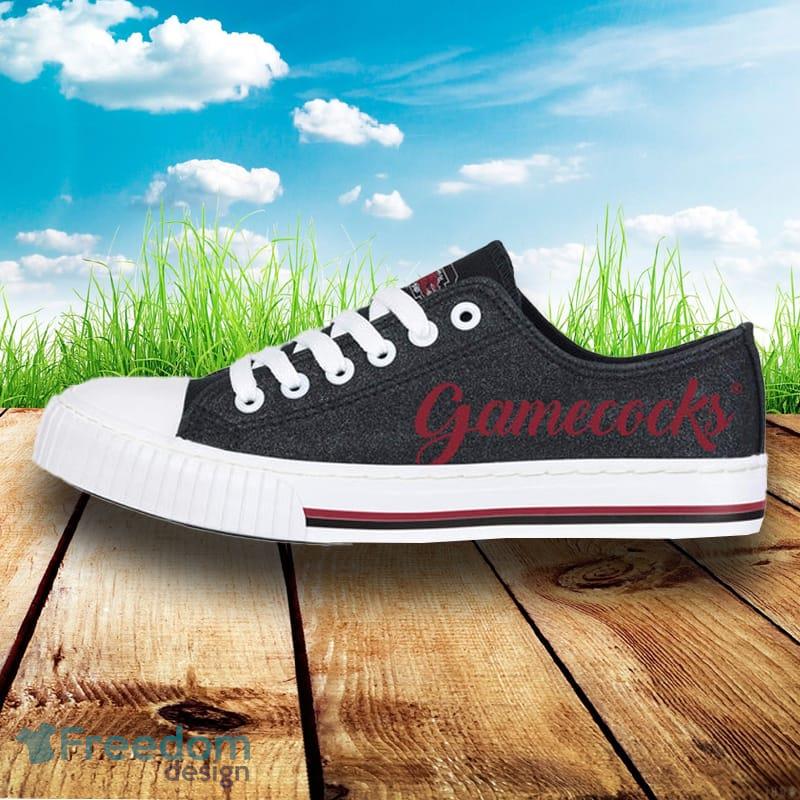 South Carolina Gamecocks NCAA Men And Women Color Glitter Low Top Canvas Shoes For Fans - South Carolina Gamecocks NCAA Womens Color Glitter Low Top Canvas Shoes_2