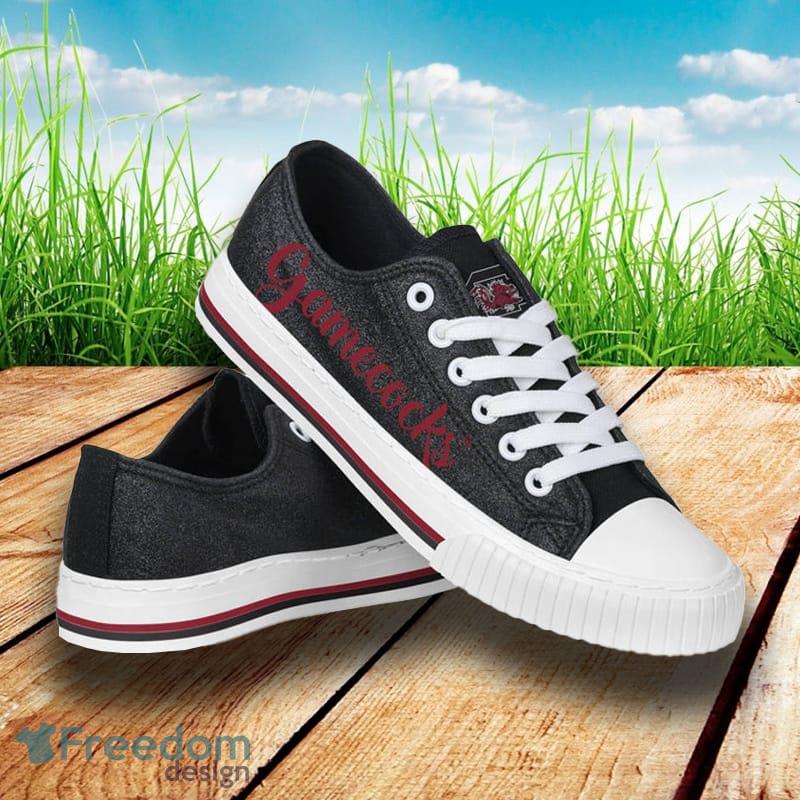 South Carolina Gamecocks NCAA Men And Women Color Glitter Low Top Canvas Shoes For Fans - South Carolina Gamecocks NCAA Womens Color Glitter Low Top Canvas Shoes_1