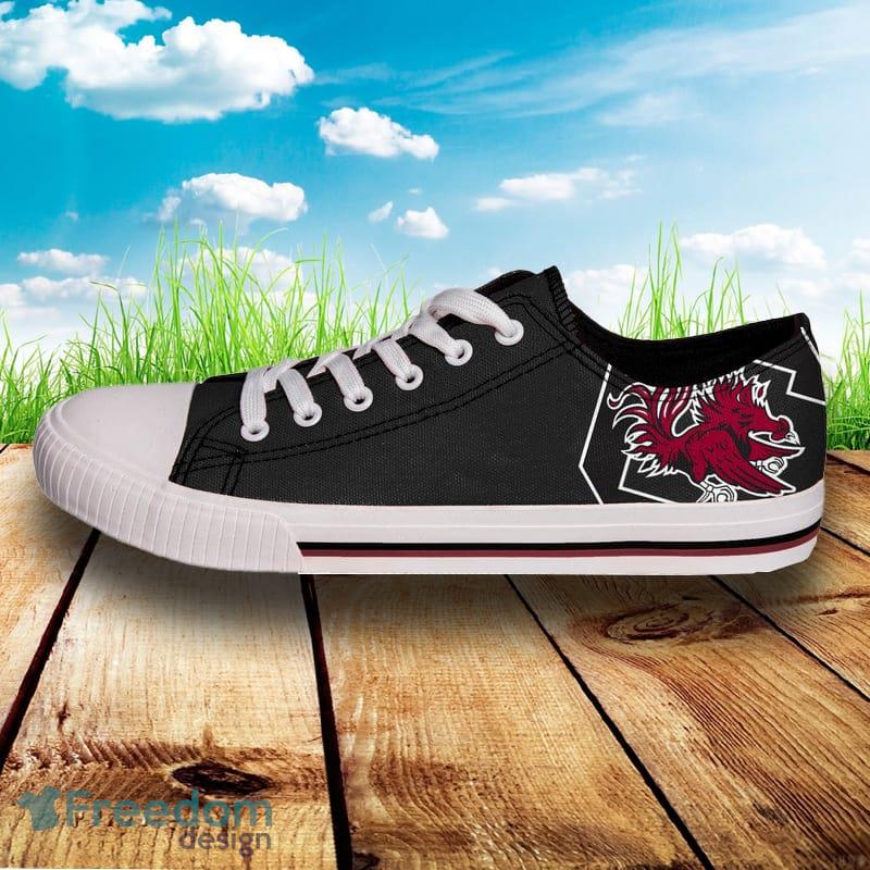 South Carolina Gamecocks NCAA Men And Women Low Top Big Logo Canvas Shoes For Fans - South Carolina Gamecocks NCAA Mens Low Top Big Logo Canvas Shoes_2