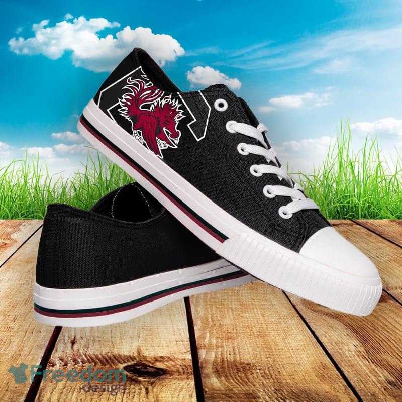 South Carolina Gamecocks NCAA Men And Women Low Top Big Logo Canvas Shoes For Fans - South Carolina Gamecocks NCAA Mens Low Top Big Logo Canvas Shoes_1
