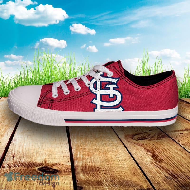 St Louis Cardinals MLB Men And Women Low Top Big Logo Canvas Shoes For Fans - St Louis Cardinals MLB Mens Low Top Big Logo Canvas Shoes_2