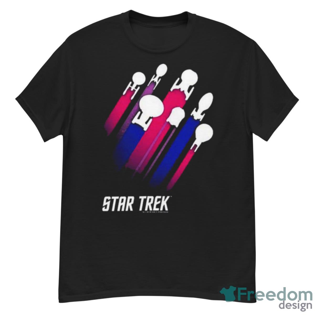 Star Trek Bisexual Flag Streaks Pride Shirt - G500 Men’s Classic T-Shirt