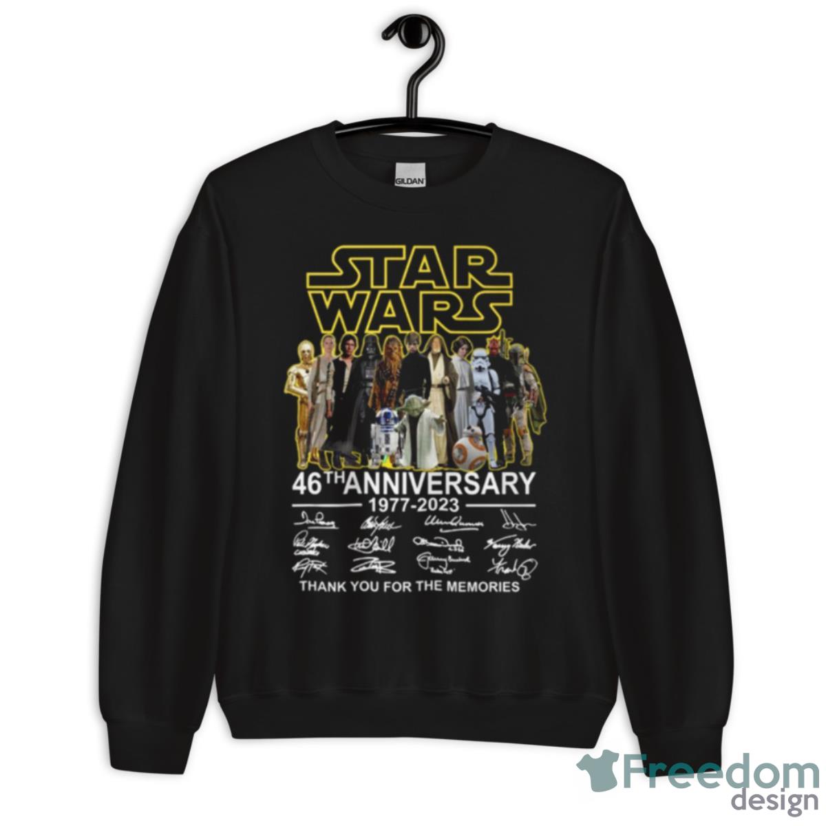 Star Wars 46th 1977-2023 Anniversary Thank For The Memories Tshirt Men 