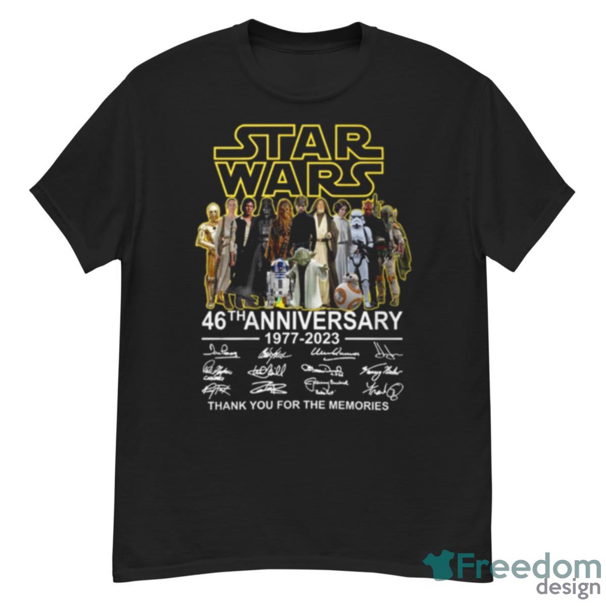 Star Wars 46th 1977-2023 Anniversary Thank For The Memories Tshirt Men 