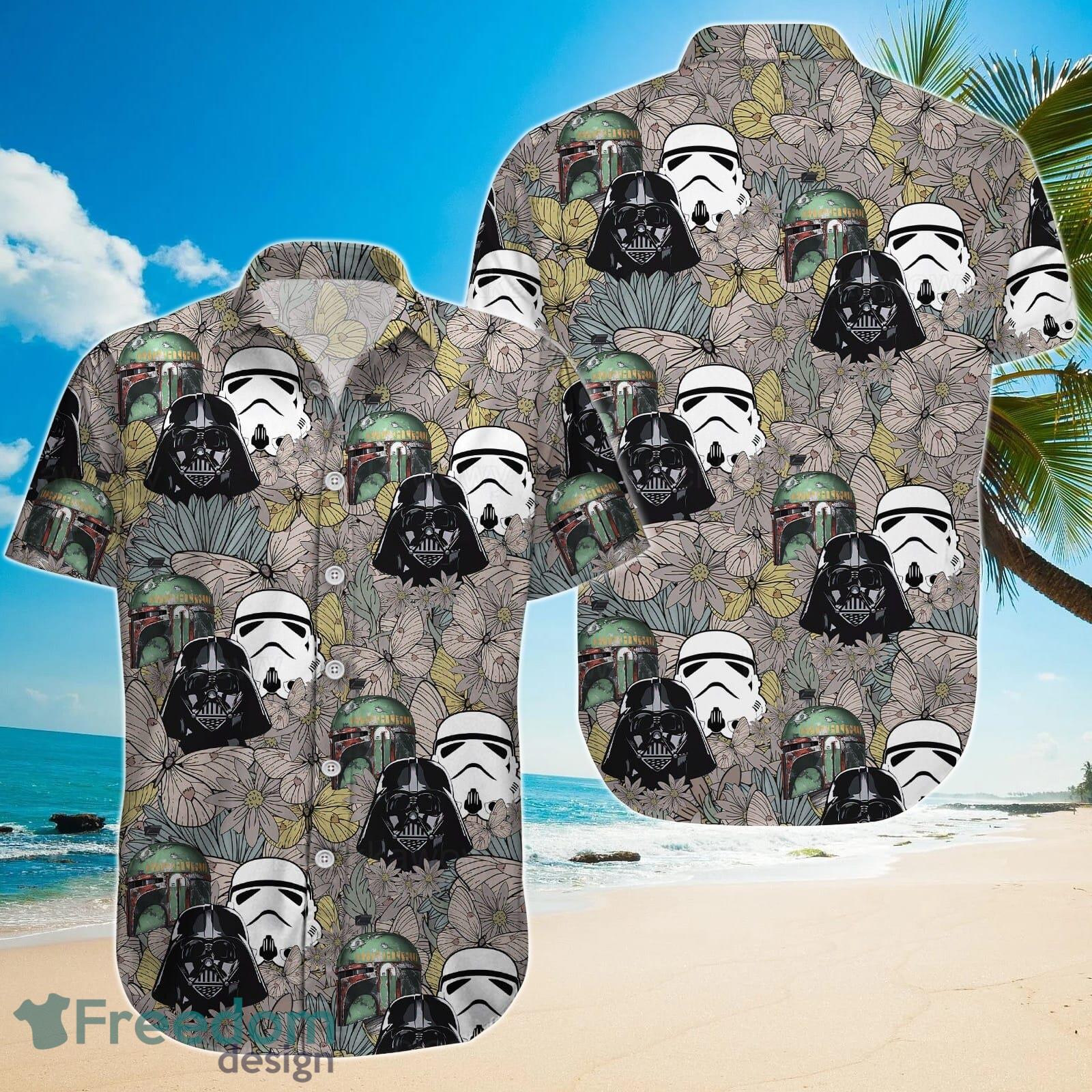 Star Wars Floral Hawaiian Shirt And Short For Men And Women Product Photo 2