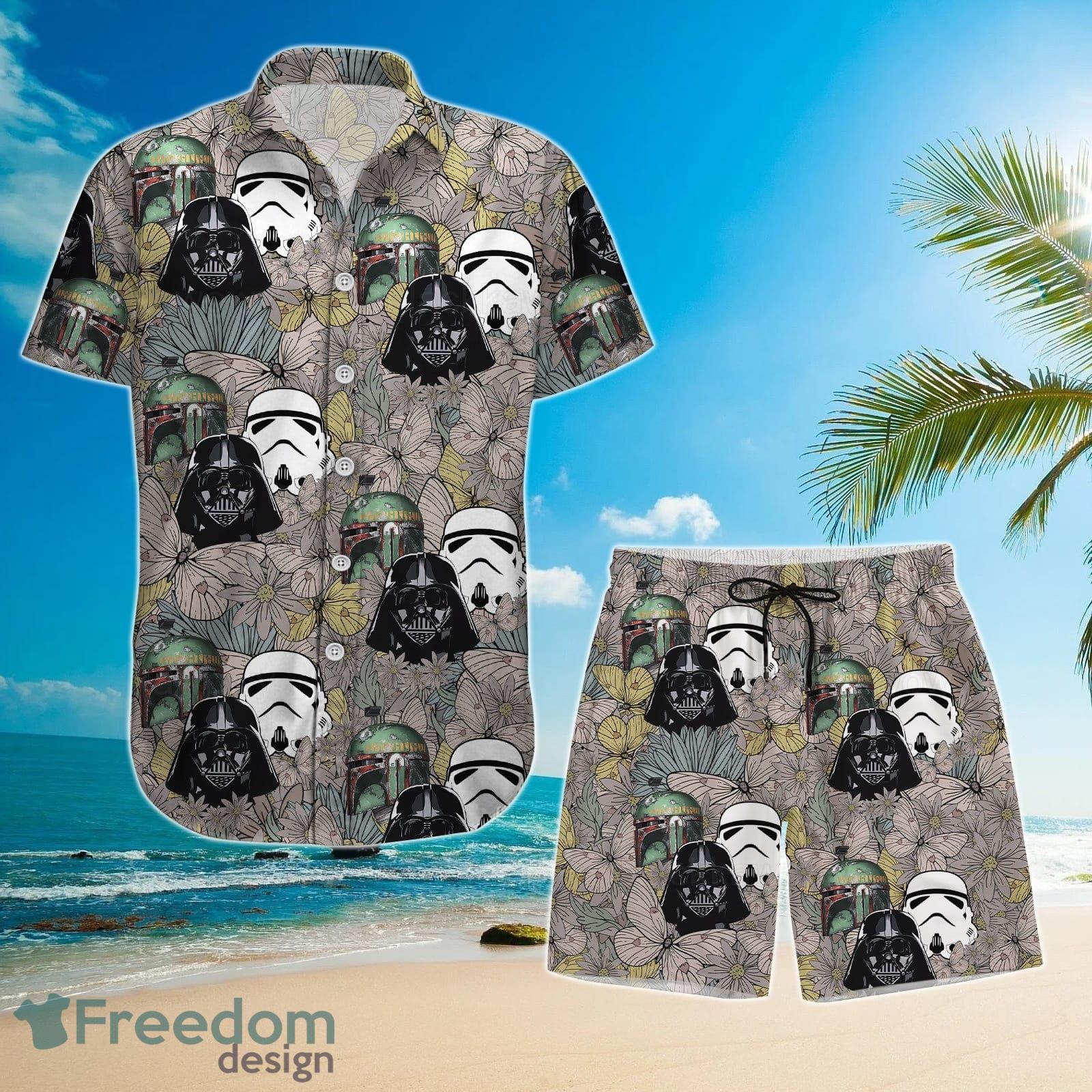 Star Wars Floral Hawaiian Shirt And Short For Men And Women Product Photo 1