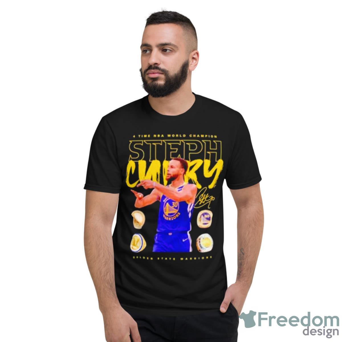 Steph Curry Golden State Warriors 4 Time Nba World Champion Rings Shirt