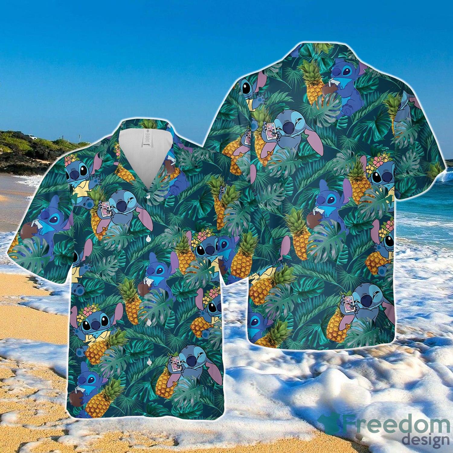 Stitch Summer Vacation Hawaiian Shirt For Men And Women Product Photo 1