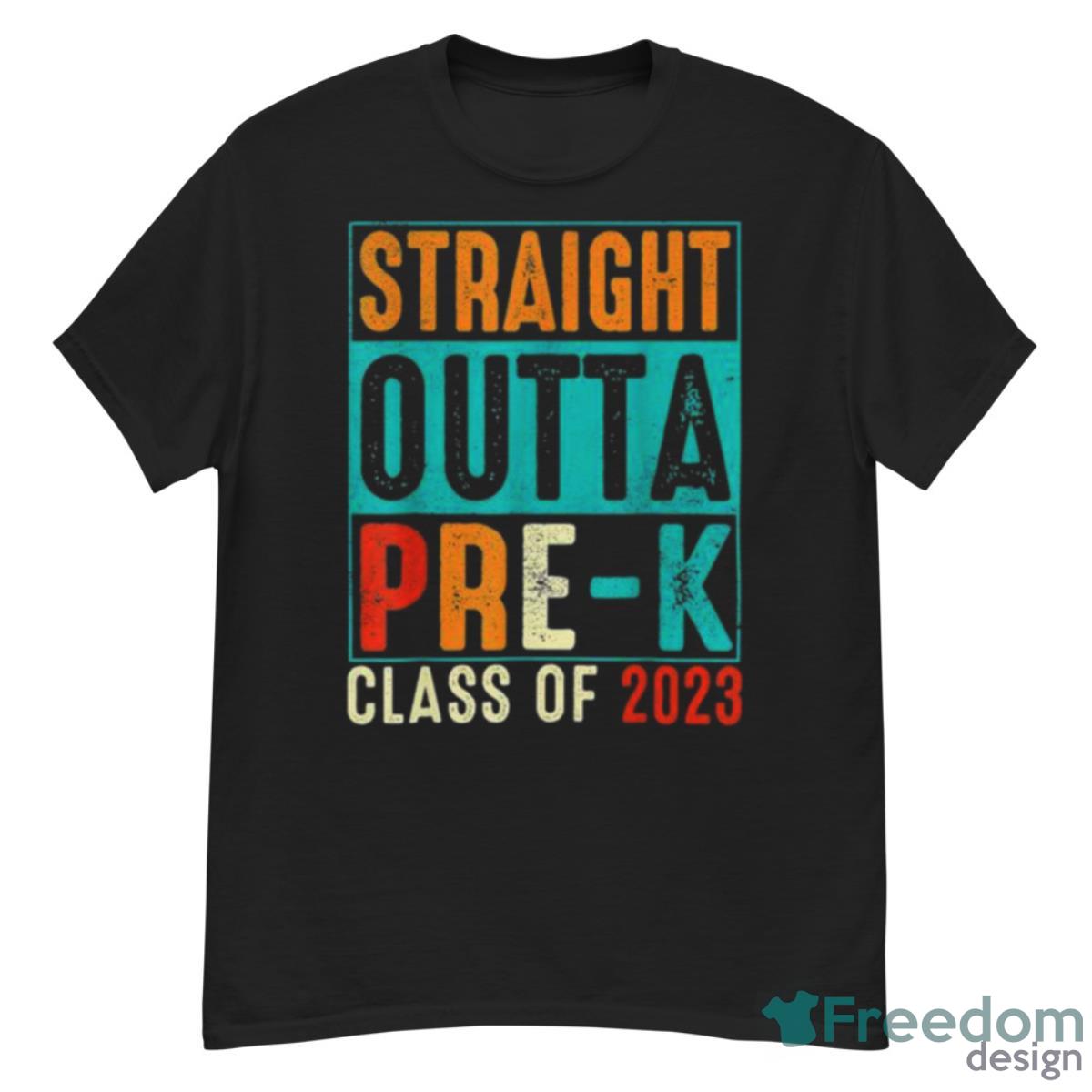 Straight Outta Pre K Class Of 2023 Preschool Graduation Vintage T Shirt - G500 Men’s Classic T-Shirt