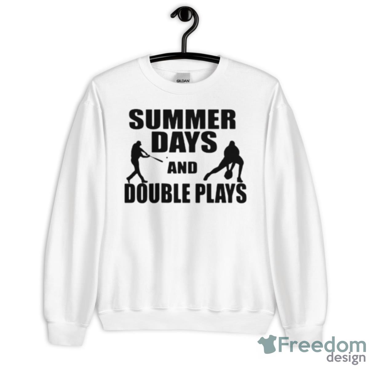 Summer Days And Double Plays Baseball Shirt - Unisex Heavy Blend Crewneck Sweatshirt