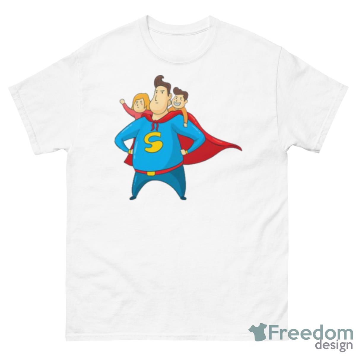 Super Dad Cartoon Art Father’s Day Shirt - 500 Men’s Classic Tee Gildan