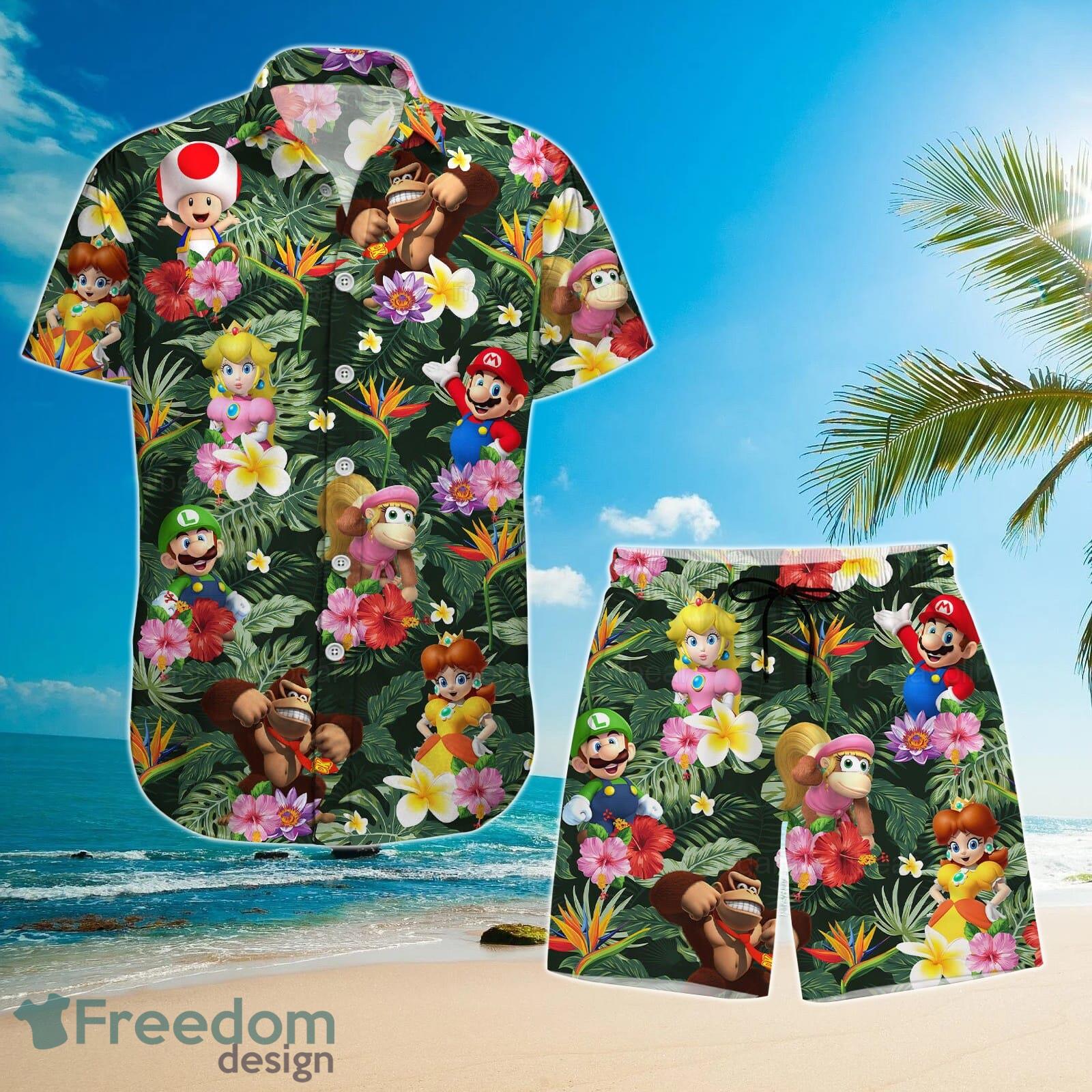 Super Mario Hawaiian Shirt And Short For Men And Women Product Photo 1