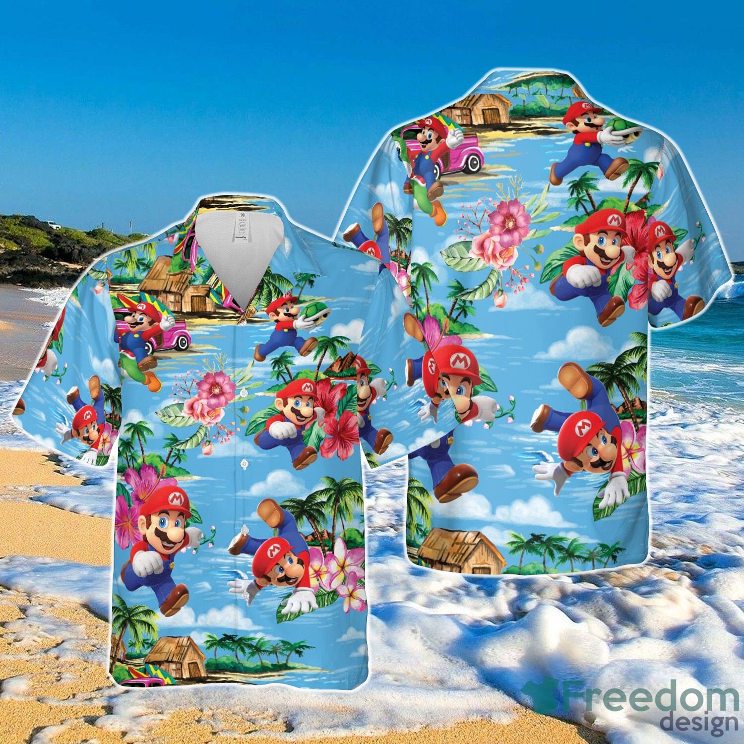 Super Mario Hawaiian Shirt For Men Women Summer Vacation Product Photo 1