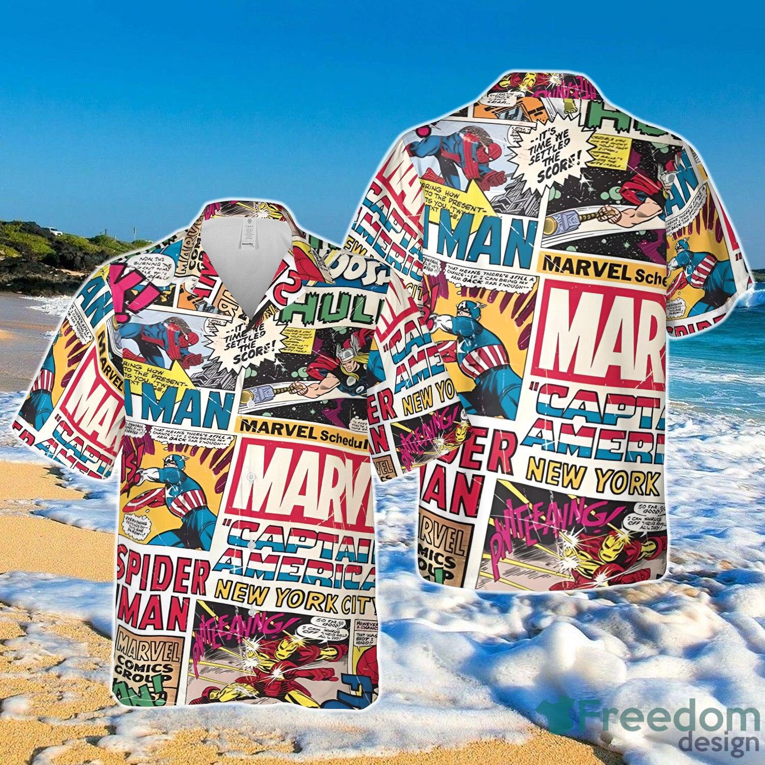 Spider-man Hawaii Shirt Avengers Superhero Tropical Hawaiian 