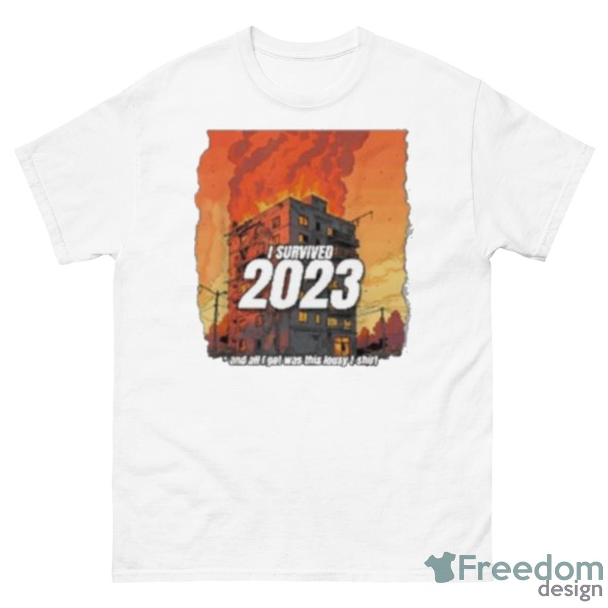 Survived 2023 T Shirt - 500 Men’s Classic Tee Gildan