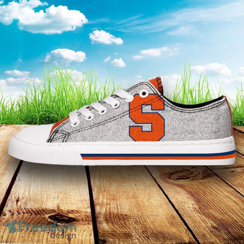 Syracuse Orange NCAA Men And Women Glitter Low Top Canvas Shoes For Fans - Syracuse Orange NCAA Womens Glitter Low Top Canvas Shoes_2