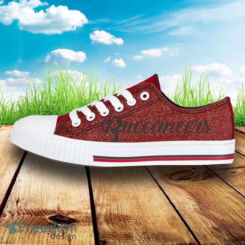 Tampa Bay Buccaneers NFL Men And Women Color Glitter Low Top Canvas Shoes For Fans - Tampa Bay Buccaneers NFL Womens Color Glitter Low Top Canvas Shoes_2