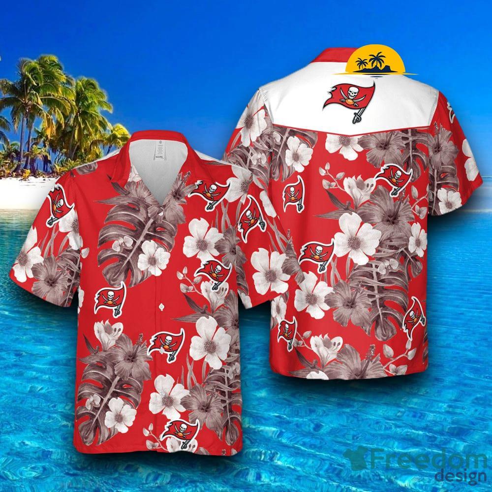 NFL Tampa Bay Buccaneers Tropical Flower Hawaiian Shirt For Fans -  Freedomdesign